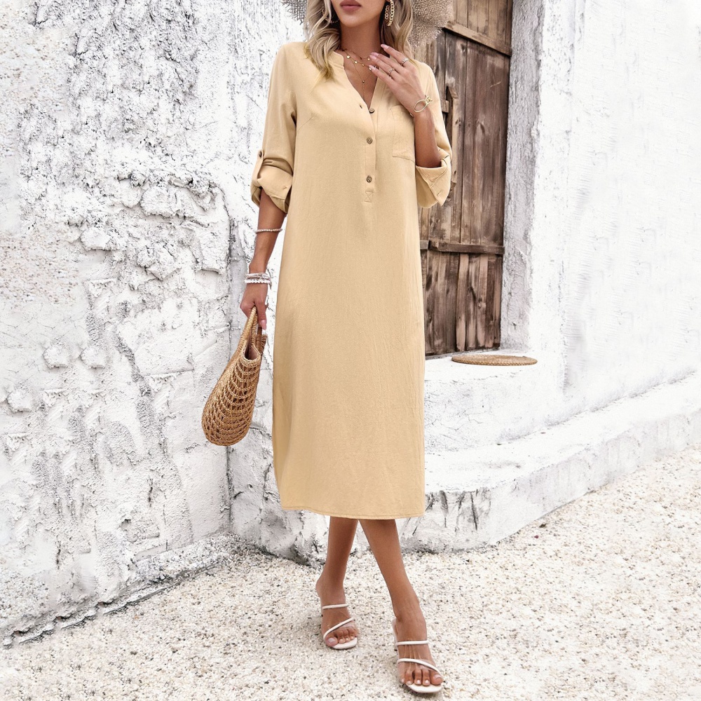 Casual temperament spring and summer pure dress for women