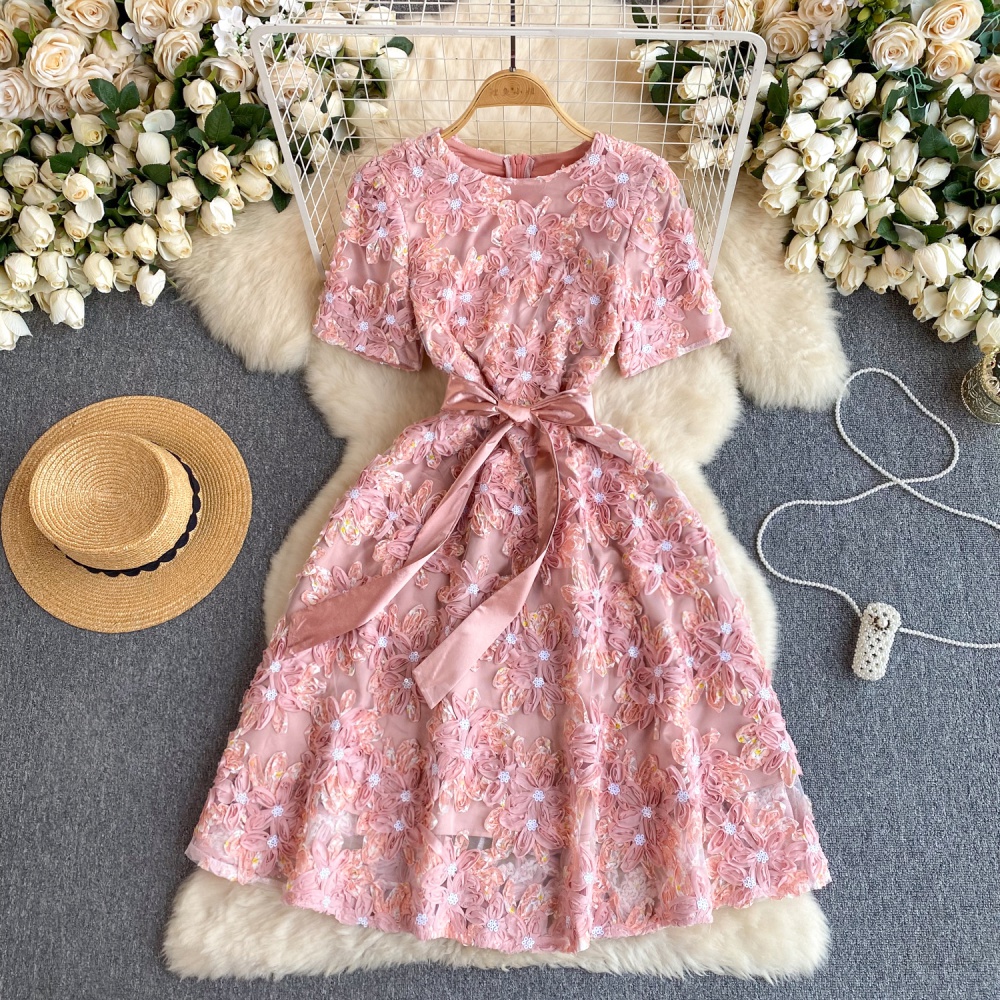 Light luxury ladies small dress embroidered niche dress for women