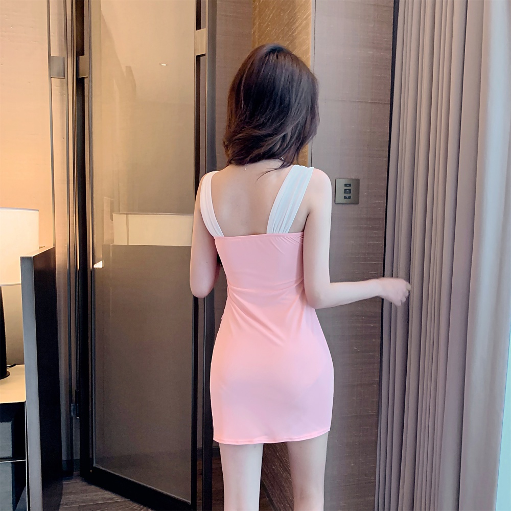 Bottoming package hip vest sexy gauze dress