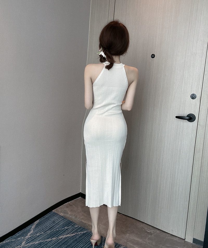 Temperament knitted dress Chinese style long dress