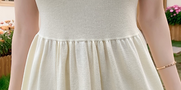 Summer temperament ballet vest slim A-line knitted dress for women