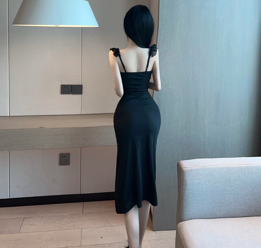 Sling sexy long dress repair waist dress for women