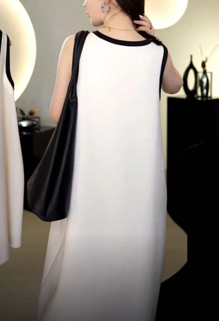 Long loose sleeveless dress wear all-match long dress