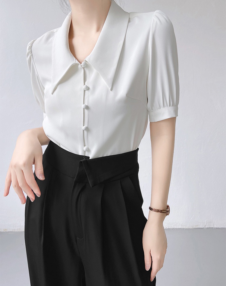 Chiffon profession shirt summer France style tops for women