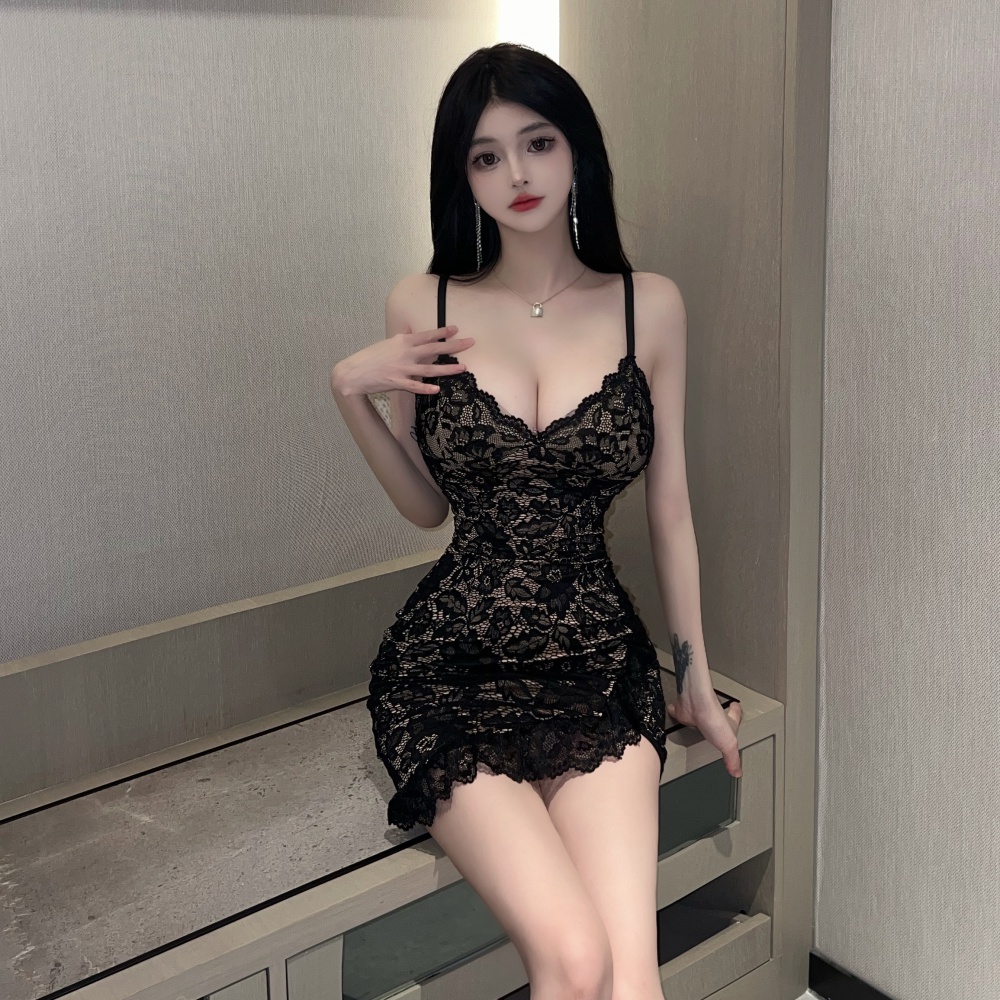 Lace sexy spicegirl slim nightclub dress for women