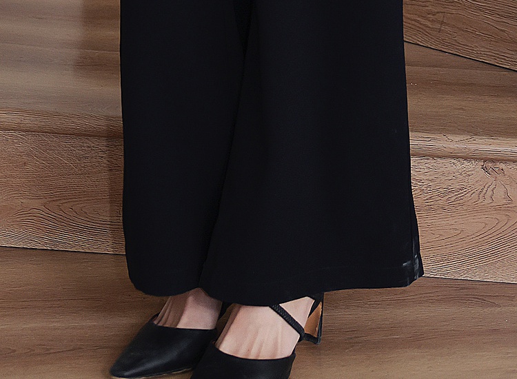 France style temperament black jumpsuit for women
