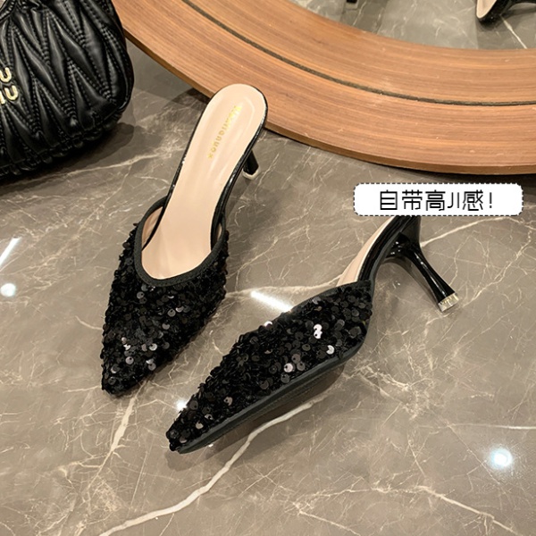 Casual sequins fashion simple slippers for women