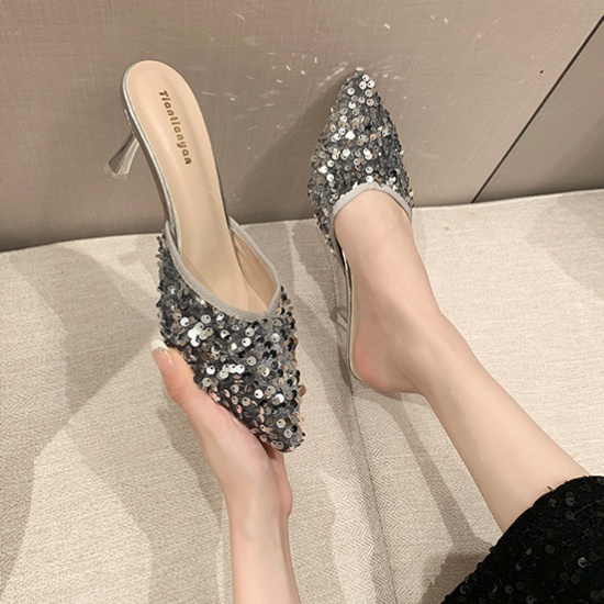 Casual sequins fashion simple slippers for women