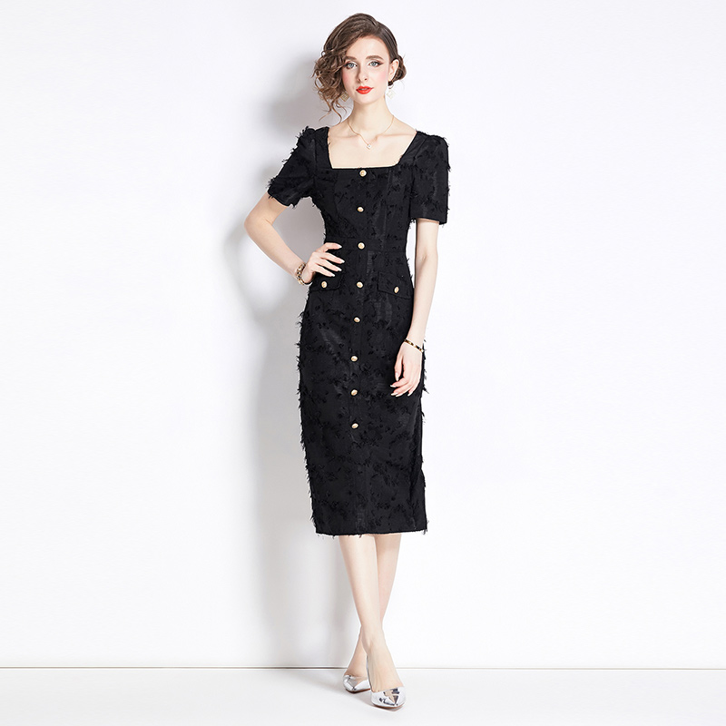 France style summer tassels retro Hepburn style dress