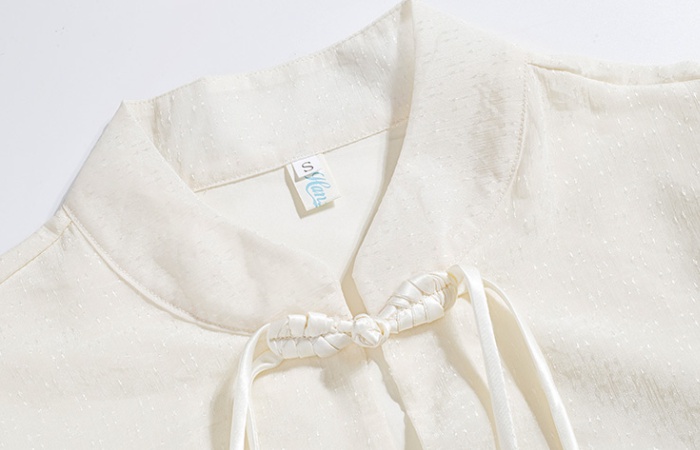 Summer chiffon shirt embroidery tops for women