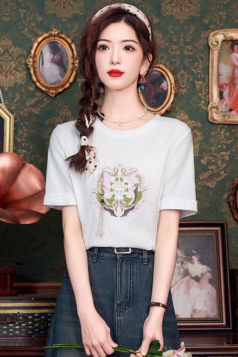 Light luxury bottoming shirt short sleeve T-shirt for women