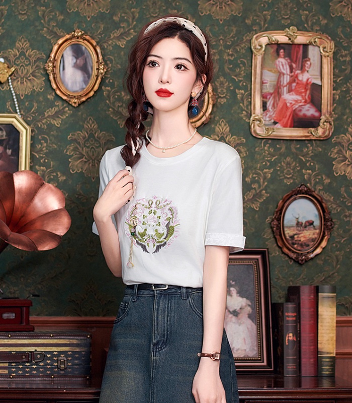Light luxury bottoming shirt short sleeve T-shirt for women