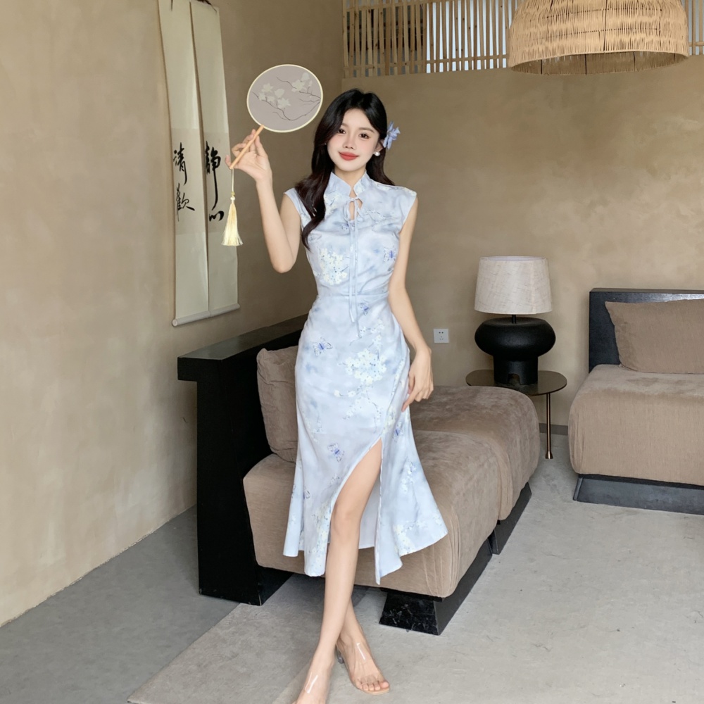 Retro stand collar cheongsam Chinese style dress