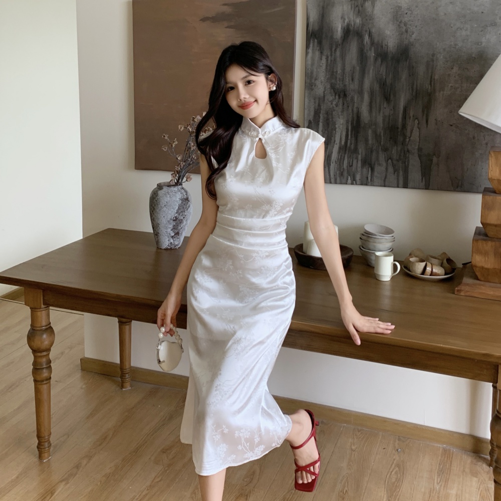 Elegant Chinese style dress temperament simple cheongsam
