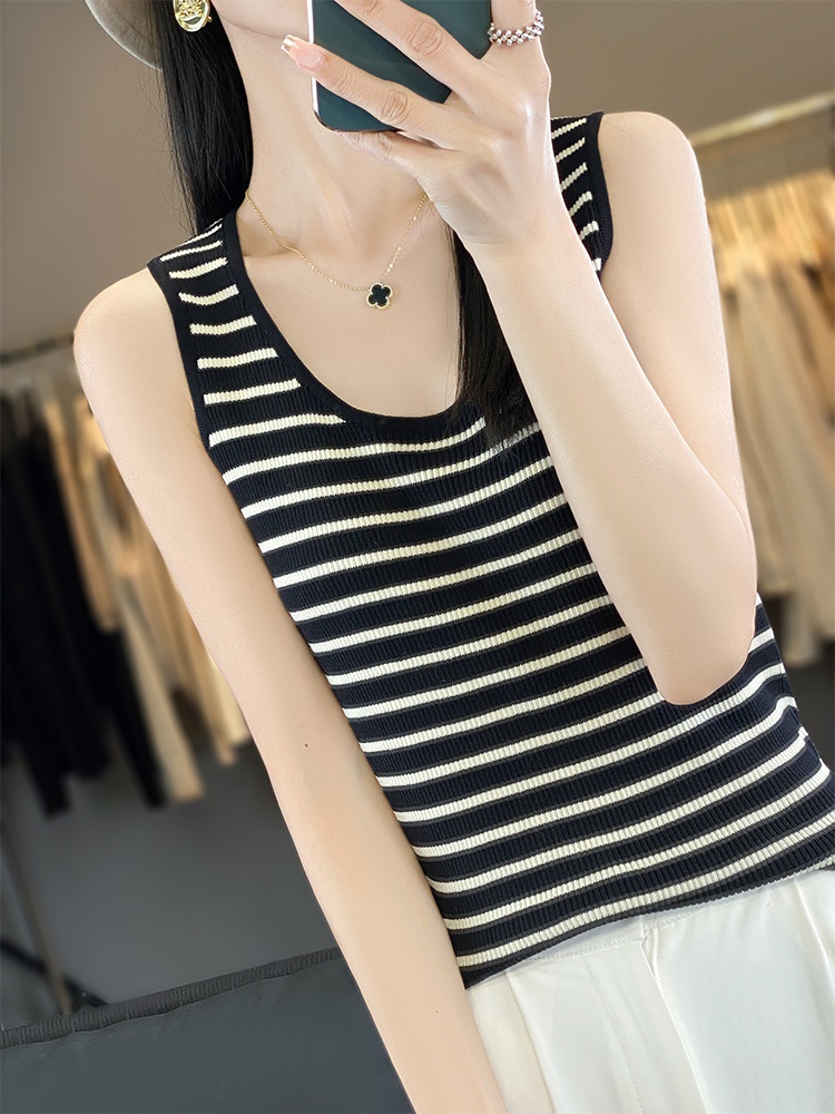 Spring and summer sling sweater mixed colors thin vest