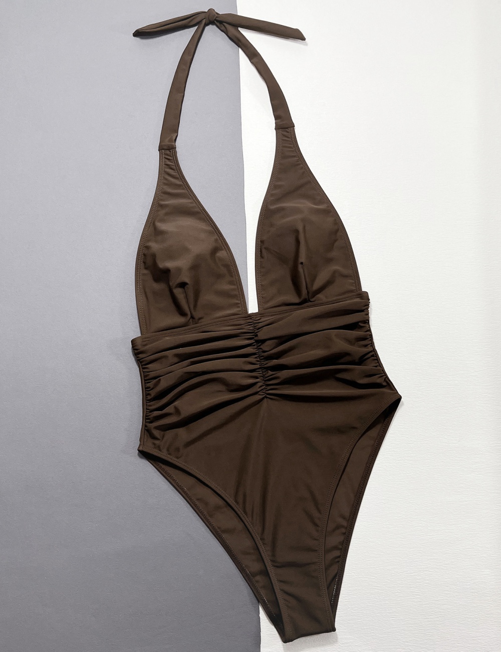 European style integrated brown bikini sexy swimwear
