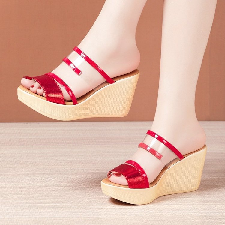 Summer slipsole Casual thick crust fish mouth slippers for women