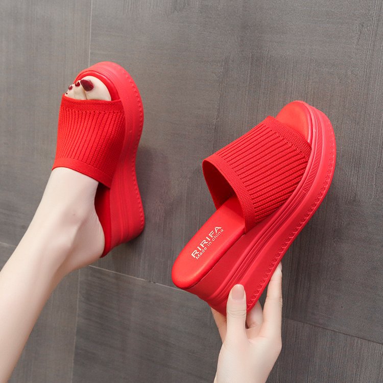 Sandy beach fish mouth slippers summer shoes for women