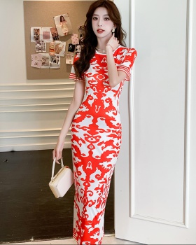 Chinese style temperament long dress summer slim formal dress
