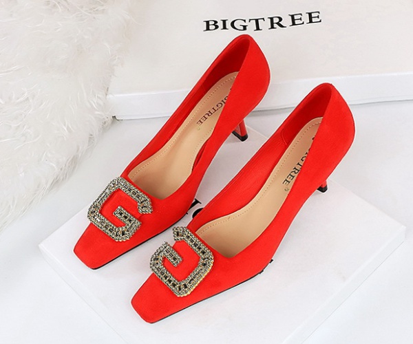 Banquet rhinestone broadcloth shoes for women
