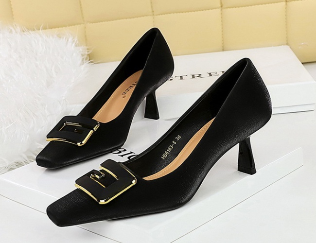 Square head high-heeled high-heeled shoes for women