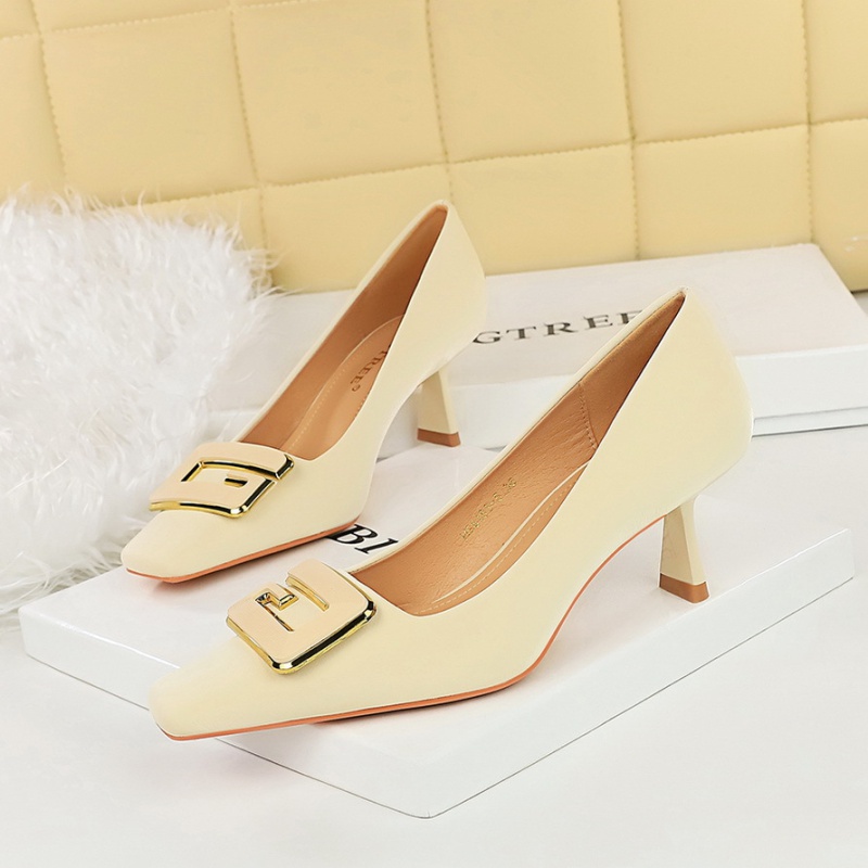 Square head high-heeled high-heeled shoes for women