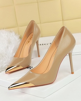 Metal low high-heeled shoes high-heeled shoes for women