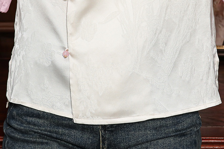 Short sleeve shirt cstand collar small shirt for women
