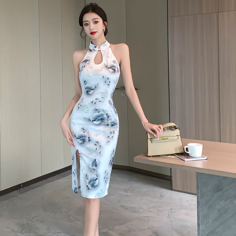 Strapless light luxury dress temperament cheongsam