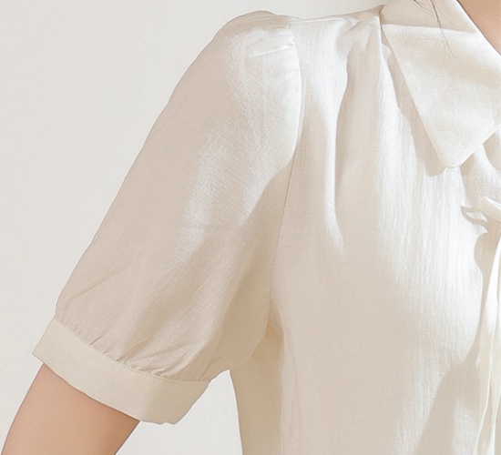 Summer puff sleeve shirt all-match tops for women
