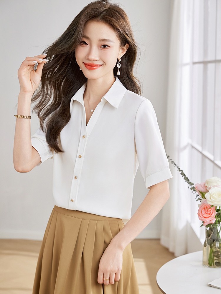White tops Western style shirt for women