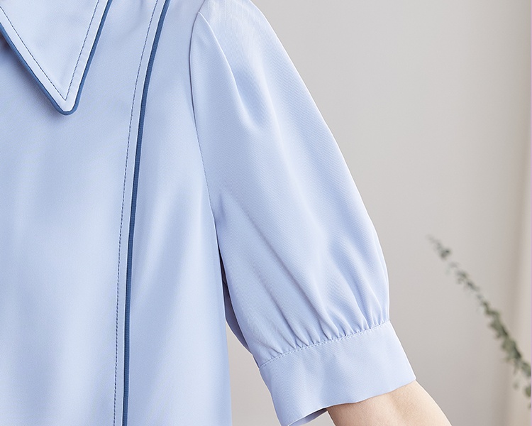 Summer France style tops chiffon shirt for women