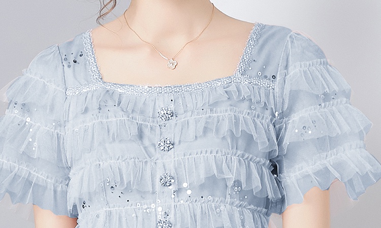 U-neck chanelstyle pinched waist dress for women