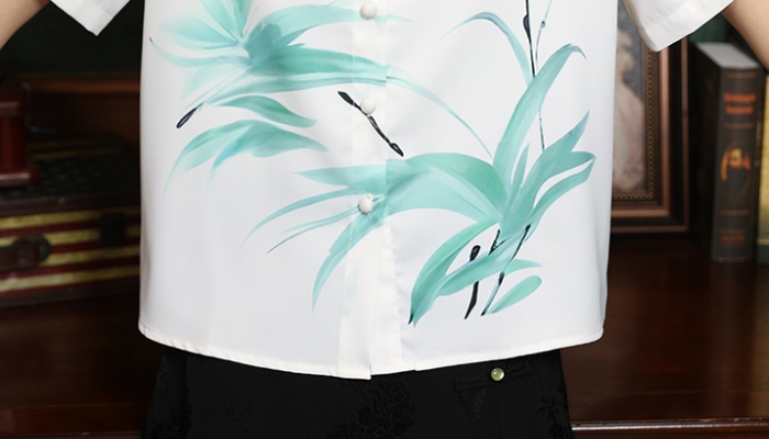 Short sleeve shirt white tops for women