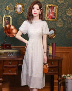 Chinese style retro dress butterfly long dress for women