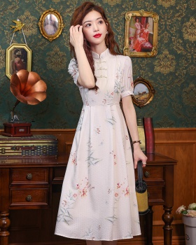 Temperament summer dress printing long dress for women