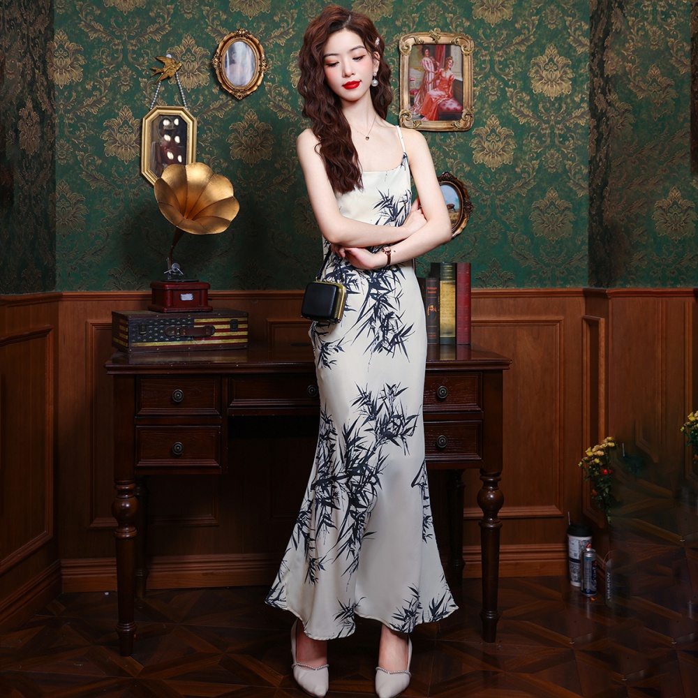 Chinese style long dress temperament dress for women