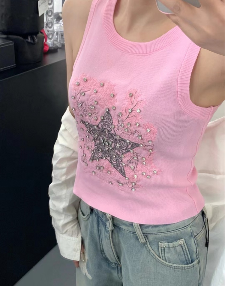 Embroidery sweater Korean style T-shirt for women