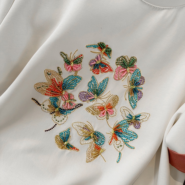 Beading T-shirt embroidery tops for women