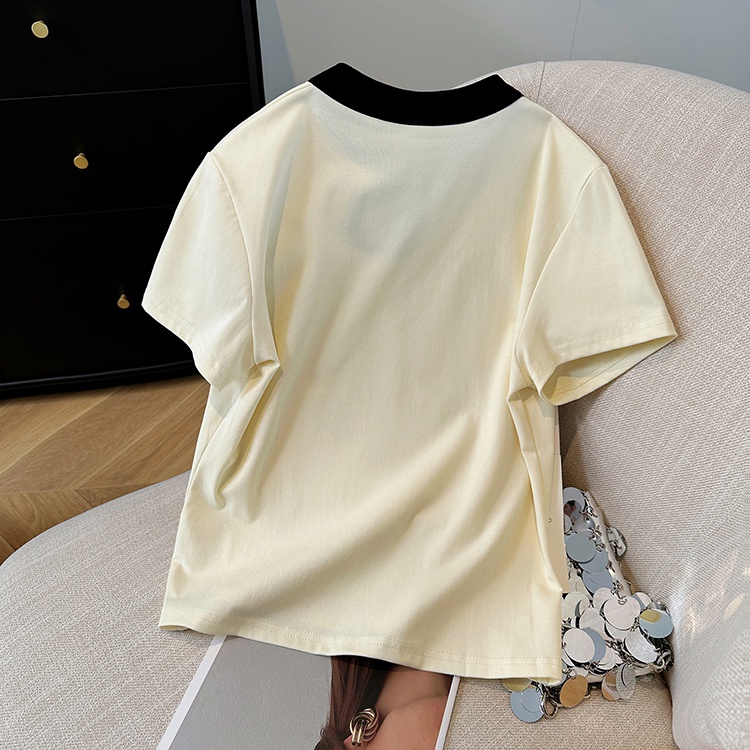 Short sleeve Chinese style T-shirt summer tops