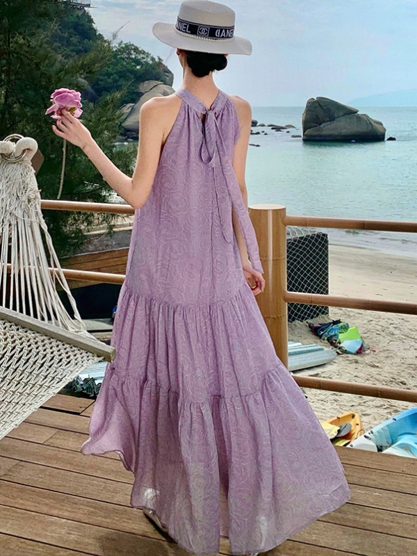 Seaside loose dress temperament strap dress