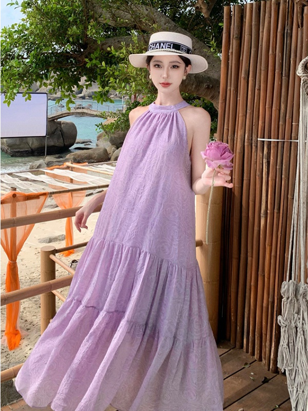 Seaside loose dress temperament strap dress