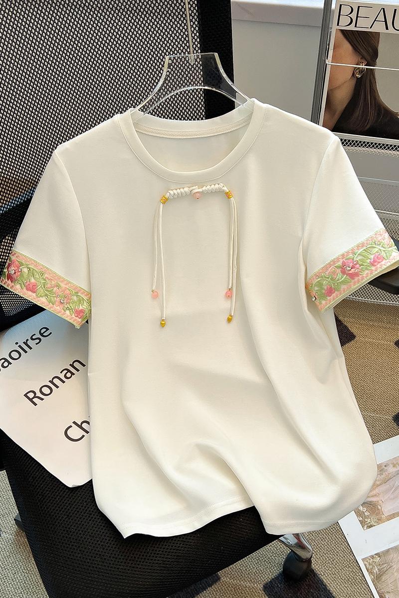 Short sleeve tops loose bottoming shirt for women