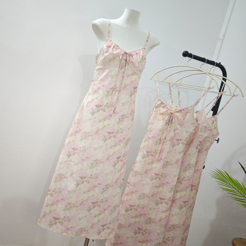 France style floral flowers splice lace spring dress