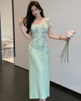 Temperament irregular Chinese style spring dress