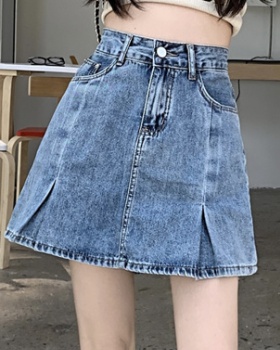 A-line denim culottes small fellow short skirt for women