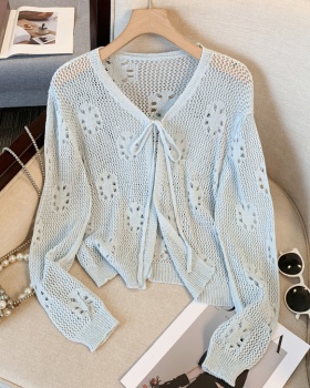Hollow pure sweater frenum summer tops for women