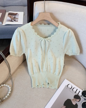 Lace sweet slim sweater inside the ride hollow tops