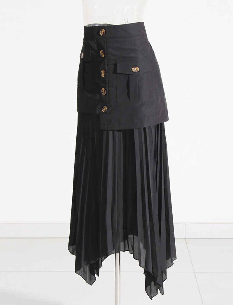 Temperament splice skirt spring long dress for women