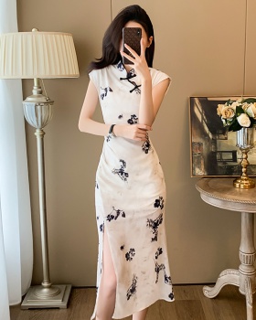Chinese style niche long dress summer temperament cheongsam